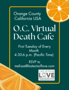 Green background with two orange slice images and writing in white