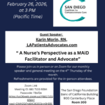 SDCCC's February Speaker Karen Morin " A Nurse's Perspective as a MAiD Facilitator and Advocate"