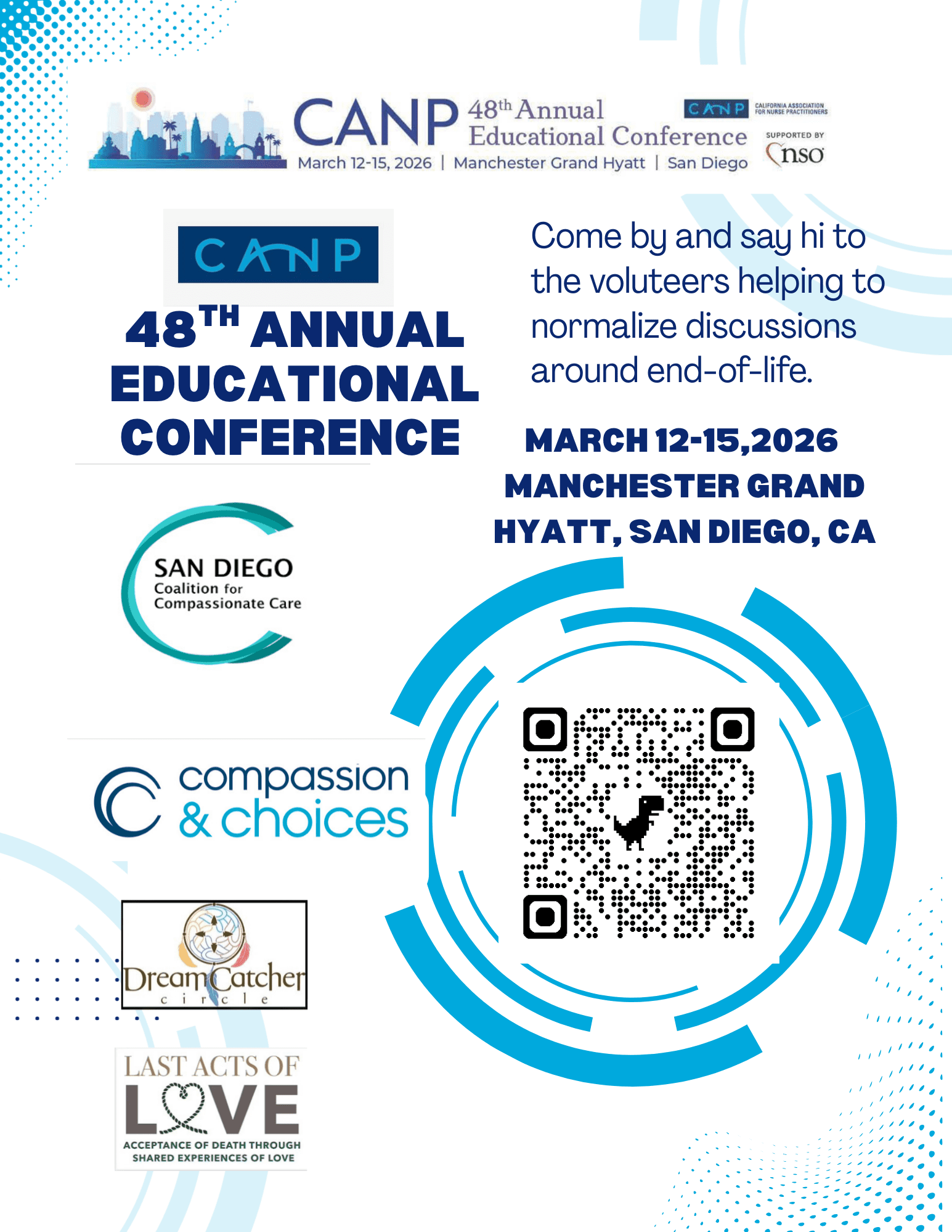 Last Acts Of Love is representing Compassion & Choices at the CANP Conference